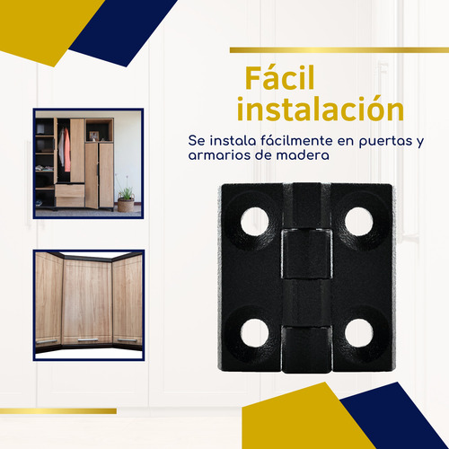 Bisagra Para Perfil Estructural 40x40 Tornillo Avellanado