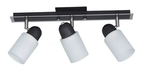 Aplique Pared 3 Luces Faenza  Blanco Negro Apto Led E27