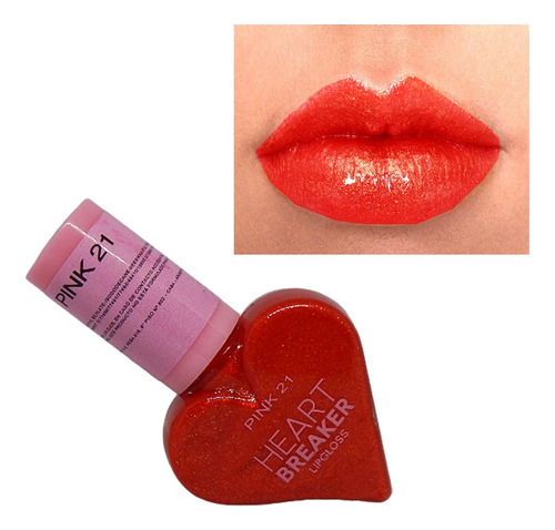 Gloss Brillo Labial Forma De Corazon Olor Frutal -by Pink 21