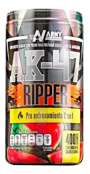 Pre Entreno Ak 47 Ripper Army Nutrition 2 En 1 40 Servicios