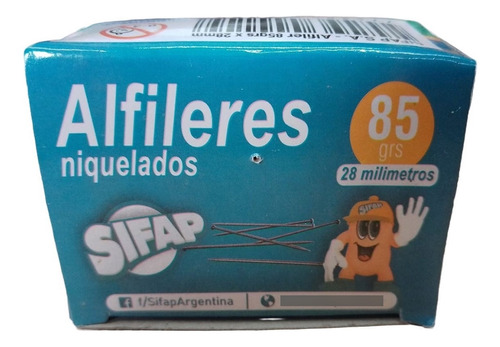Alfiler Sifap 28mm Caja X 85 Grs. Metal