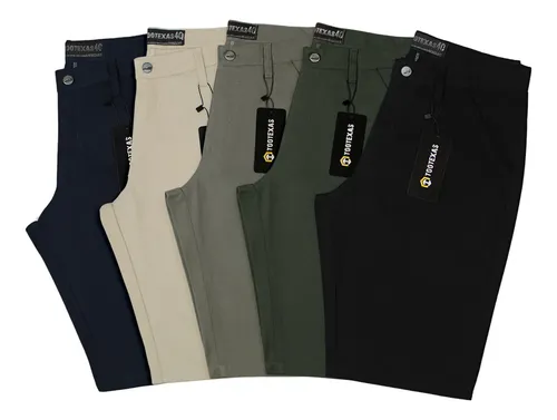 Kit 5 Bermuda Masculina Sarja Casual Revenda Atacado