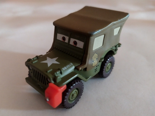 Disney Pixar Cars Jeep Sargento Verde  Metal Car Toy