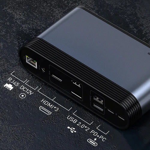 Imagem 4 de 5 de Hub Usb-c 17em1 Multi Portas Macbook Pro Hdmi Rj45 Baseus