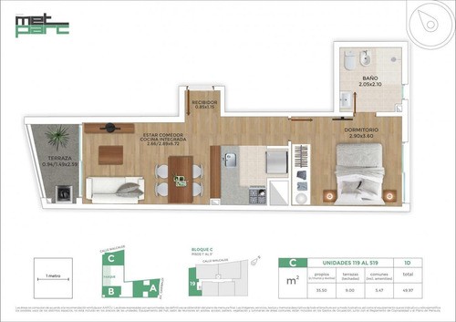 Imagen 7 de 17 de Apartamento 1 Dormitorio, La Blanqueada. 419.