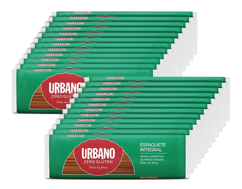 Macarrão De Arroz Integral Urbano 500g - Fardo C/ 24 Un