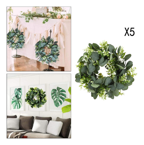 5pcs Eucalyptus Guirnalda Puerta Delantera Pared Colgante