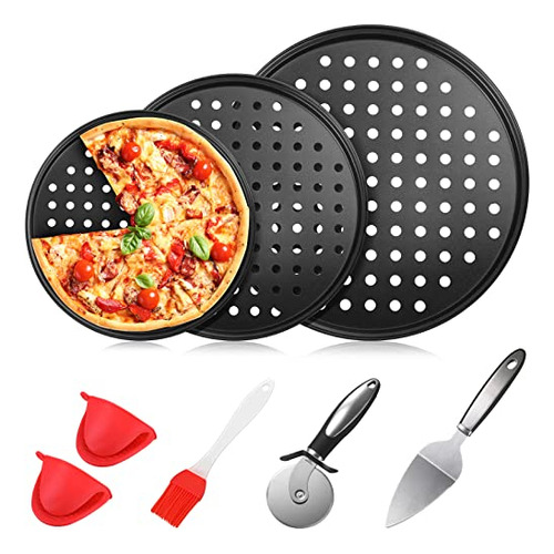 Molde Para Pizza Mimorou De 8 Piezas Con Orificios De 9 PuLG