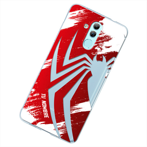 Funda Para Huawei Spiderman Logo Con Nombre Personalizada