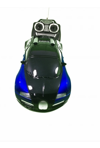 Carrinho De Controle Remoto Bugatti Azul Função Total
