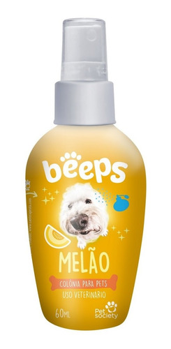 Pet Society Colônia Para Pets Body Splash Melão 60ml Beeps