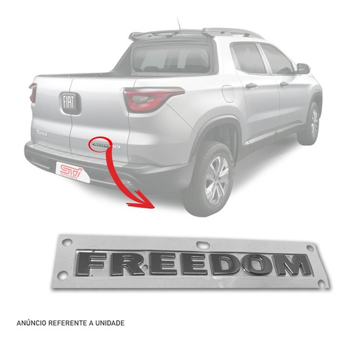 Emblema Sigla Adesivo Freedom Original Genuino Fiat Toro Nf