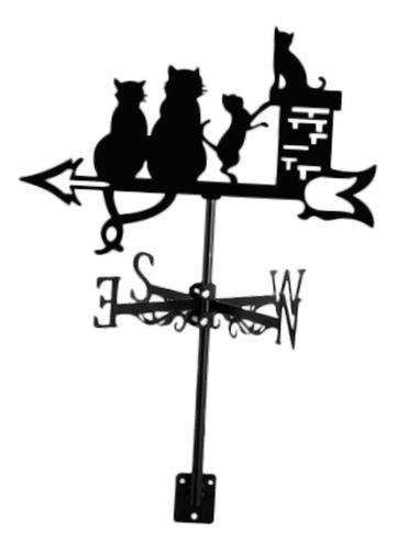 Estatuilla De Gato, Veleta De Animales, Adorno Negro,