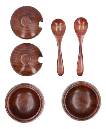 Zz Caja De Sal De Madera Para Condimentos, Recipiente