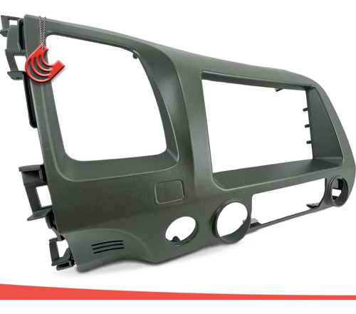 Imagem 3 de 9 de Moldura De Painel 2 Din Multimidia Dvd Mp5 Honda New Civic 2006 2007 2008 2009 2010 2011 Graf