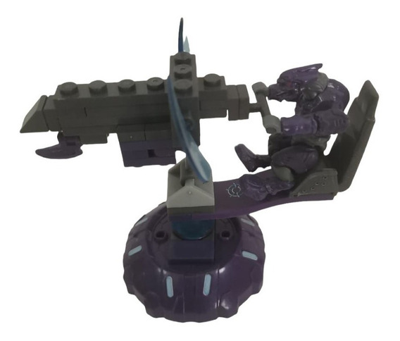 Halo Mega Bloks púrpura pacto Elite Figura con torreta 