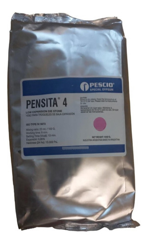 Yeso Pensita Rosa Tipo 4 Mecanica Dental 1 Kg