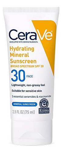 Protetor Solar Cerave 100% Mineral Spf 30 Para Rosto 75ml