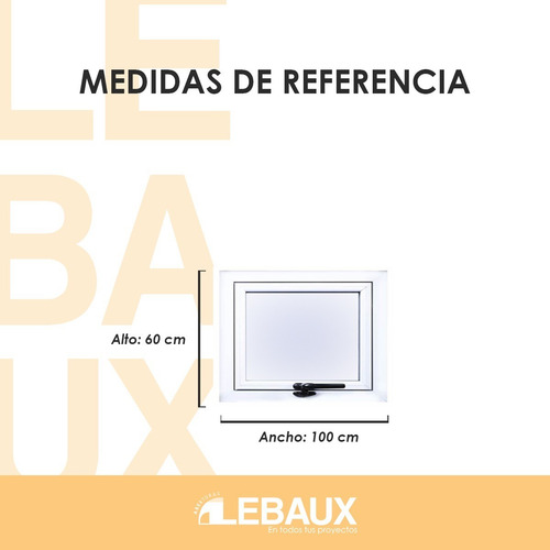 Ventana Aluminio Proyectante 100x60 Dvh 494 Lebaux