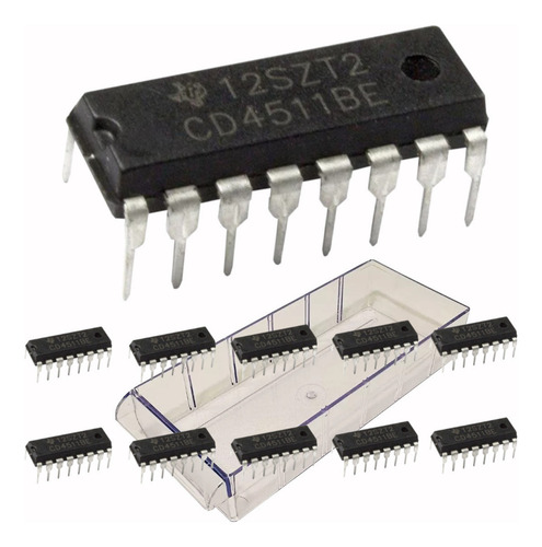 Circuitos Integrados De Dip Cd4511 Cd Cd 4511 4511 - Kit X 10