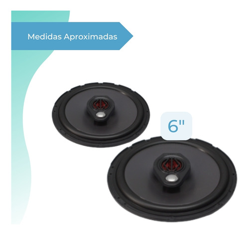 Par Alto Falantes Bomber Triaxial Bbr 6 Pol 50w Rms