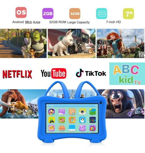 Kids Tablet Trayoo 7 Toddler W/ Wifi, Youtube, Dual Camera R