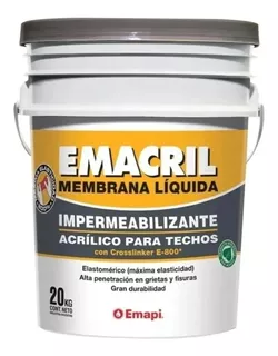 Membrana Liquida Fibrado Impermeabilizante Emacril 20 Kg