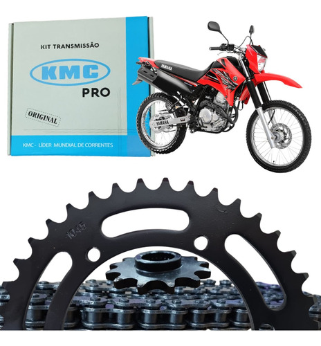 Kit Relação Kmg Pro Original Xtz 250 Lander 2006 2007 2008