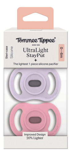 Tommee Tippee Ultra Light Chupon Ultraligero 2 0-6m Color Rosa/lila Período De Edad 0-6 Meses