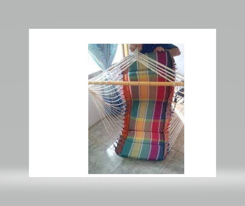 Imagen 1 de 2 de Hamaca Tipo Silla Extensiva Acolchonada En Hilo Algodón