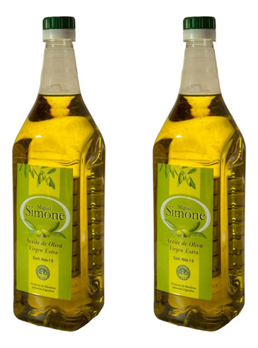 Pack 2 Aceite Oliva Extra Virgen Simone 1 Litro. Blend (pet)