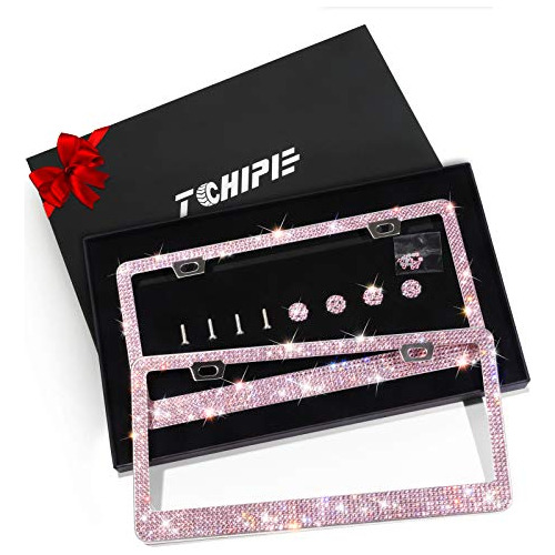 2 Pack Bling Rhinestone License Plate Frames For Women ...