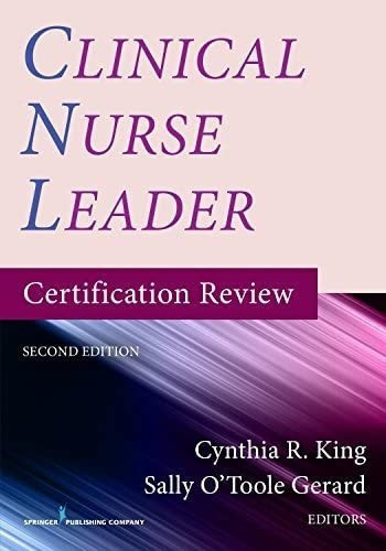 Libro: Clinical Nurse Leader Certification Review, Second Ed