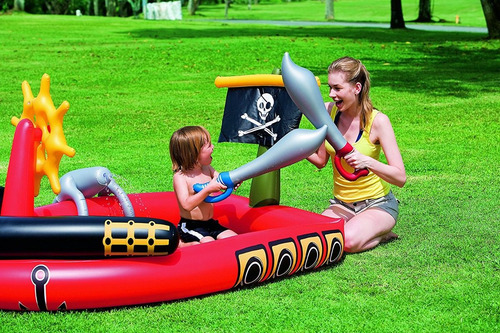Pileta Pelotero Inflable Barco Pirata Con Espadas Bestway