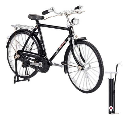 Bicicleta De Colección A Escala Clasica Panadera Traveller Color Negro