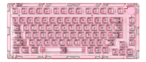 Akko Ice 75 - Teclado Con Interruptor Crystal Pro, Color Ros