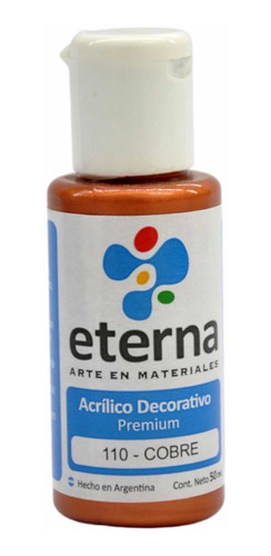 Acrílico Decorativo Premium Eterna 110 Cobre Metalizado 50ml