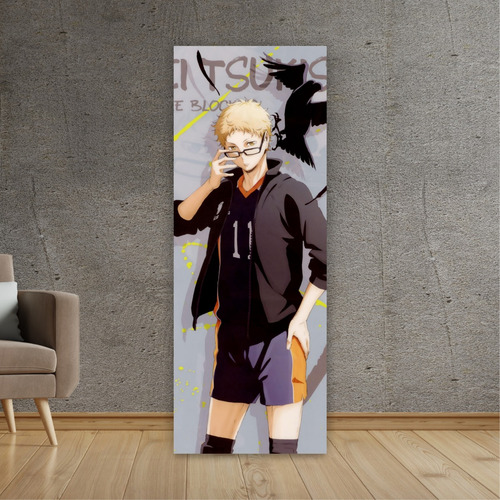 Imagen 5 de 8 de Cuadro Anime Haikyuu Karasuno Kei Tsukishima - Animeras