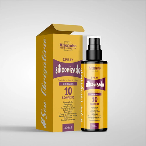 Spray  Siliconizado Sem Enxágue 10 Benefícios - Rhenuks