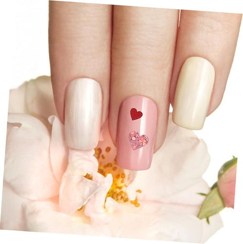 8 Hojas Pegatinas De Uñas De Corazón Calcomanías