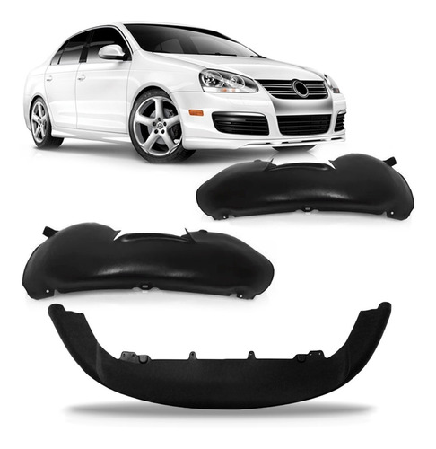 Kit Spoiler Parachoque Jetta 2007 A 2010 Com Par Parabarro