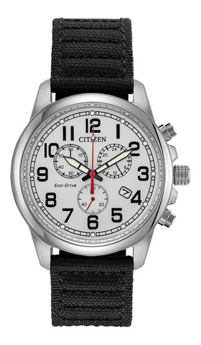 At0200-13a Reloj Citizen Chandler Military Eco Drive Negro