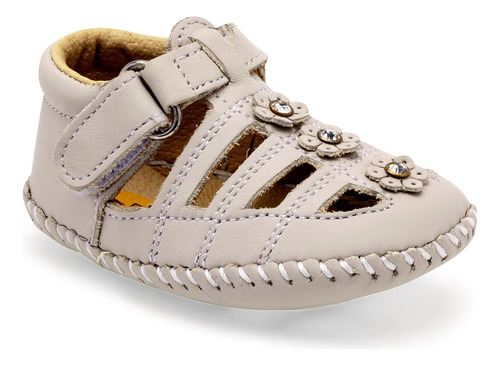 Zapato Bebe Niña Celex 099 Beige Flores 10-12 124-878 T3