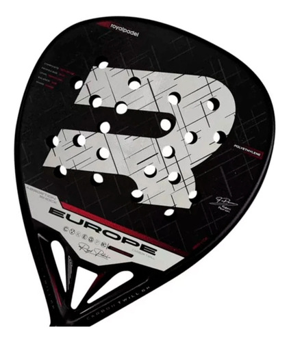 Paleta Royal Padel Europe Blend Carbon Twill Fabri Peiron Negro/beige