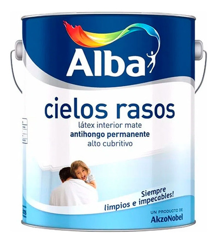 Pintura Latex Alba Cielos Rasos 20 Lt Miguel