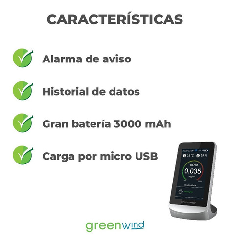 Monitor De Co2 Pro - Medidor De Calidad De Aire - Greenwind