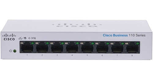 Imagen 1 de 2 de Switch Cisco Cbs110-8t-d No Admin 8 Puertos 10/100/1000