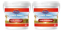 Comprar Pintura Latex Interior-exterior 20lts + Cieloraso 20lts. Acabado Mate Color Blanco