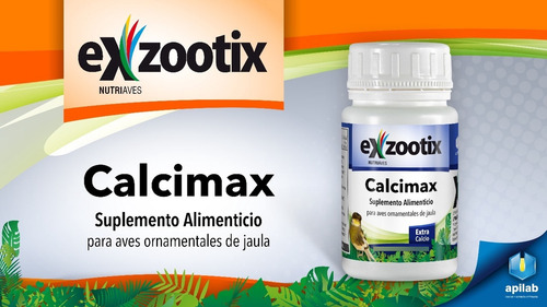 Calcimax Exzootix 80 Gr Suplemento Alimenticio Aves Azul