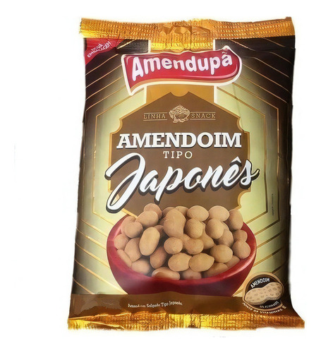 Amendoim Japonês Crocante Salgado Amendupã Pacote 1 Kg